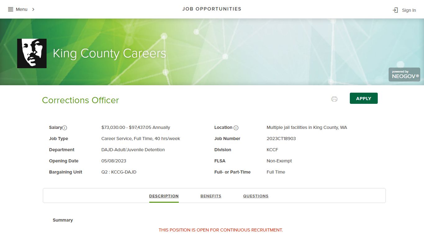 Job Opportunities | King County Careers - GovernmentJobs.com